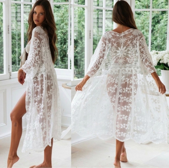 Club Moda Lace Cover Kimono Free With Any Swim Purchase Of $100 Or More - Picture 8 of 15